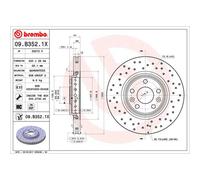 Disco de freno BREMBO XTRA LINE BREMBO 09.B352.1X, 1 Pieza