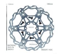 Disco de freno de bicicleta, freno flotante para ROTOR 180/203 mm con diseño hueco de disipación de calor de seis pernos para frenado estable MTB (plata 203 mm)