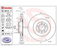 Disco De Freno Delantero 360Mm BREMBO Para AUDI A6 C6