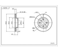 HART Juego de 2 discos de freno delanteros compatibles con Toyota Corolla E10 E11 Compact Kombi Liftback 92-02
