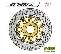 Disco de freno delantero NG para Honda CBR 900 98-99 (310 x 62 x 5) (6 x 6,5 mm)