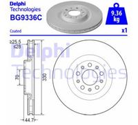 Disco de freno DELPHI BG9336C delantero, ventilado , 1 Pieza