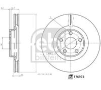 Disco de freno Eje delantero ventilado 176973 FEBI BILSTEIN para FORD S-MAX