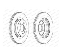 Disco de freno FERODO DDF1432C-1 delantero, ventilado , 1 Pieza