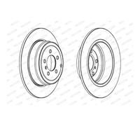 Disco de freno FERODO DDF1518C-1 trasero, macizo, 1 Pieza