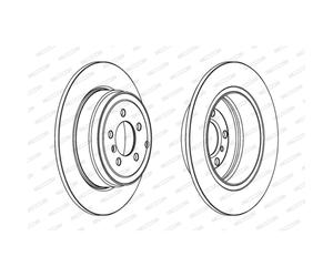 Disco de freno FERODO DDF1518C-1 trasero, macizo, 1 Pieza