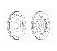 Disco de freno FERODO DDF1639C-1 delantero, ventilado , perforado, 1 Pieza