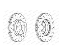 Disco de freno FERODO DDF1769C-1 delantero, ventilado , perforado, 1 Pieza