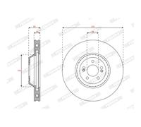 Disco de freno FERODO DDF2521C-1 delantero, ventilado , 1 Pieza