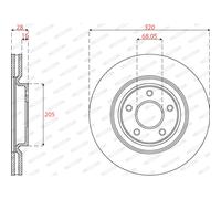 Disco de freno FERODO DDF2785C-1,1 Piezza