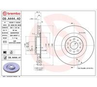 Disco de freno FIAT DOBLO 1.4 09.A444.41