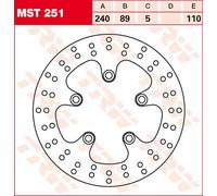 Disco de freno LUCAS TRW MST251, 1 Pieza