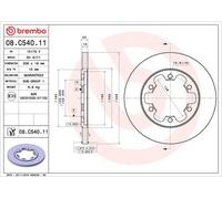 Disco de freno FORD TRANSIT 2.2 TDCi RWD 08.C540.11