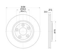 Disco De Freno Hella 8DD 355 106-831 para Jaguar Lincoln Eje Trasero