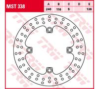 Disco de freno LUCAS TRW MST338, 1 Pieza