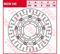 Disco freno TRW MSW240 Flotante Honda CBR600RR Delantero