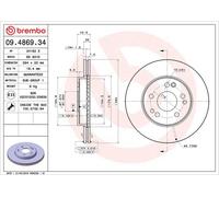 Disco de freno MERCEDES-BENZ 124 200 E 09.4869.34