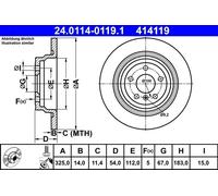 Disco de freno MERCEDES-BENZ GLE 250 d 24.0114-0119.1
