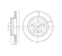 Disco De Freno Metelli 23-0704C para Bmw Eje Trasero