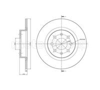 Disco De Freno Metelli 23-0857C para Fiat Opel Abarth Eje Trasero
