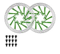 Disco de freno moto 2 Discos De Freno Para Bicicleta Carretera, Resistentes, 160 Mm, 180 Y 203, G3, 6 Pernos, Compatibles Con Shimano(GREEN-160-160MM)