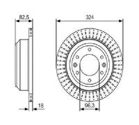 Disco De Freno Original BOSCH 0 986 479 U29 Para Hyundai