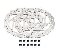 Disco de freno para rotor para scooter eléctrico con construcción de acero, montaje de 6 agujeros y borde ondulado en 140 mm, 160 mm, 180 mm (140 mm, plateado)