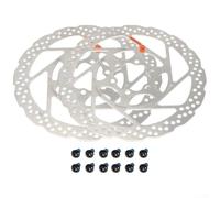 Disco de freno para rotor para scooter eléctrico con construcción de acero, montaje de 6 agujeros y borde ondulado en 140 mm, 160 mm, 180 mm (XUQIYE160 mm, plateado)