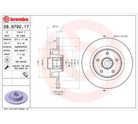 Disco de freno (por unidad) BREMBO 08.9792.17
