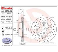 Brembo Disco de freno XTRA LINE 09.9581.1X para BMW X3 (E83) – 1 pieza
