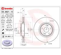 Disco de freno (por unidad) BREMBO 09.9821.10