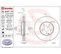 Disco de freno (por unidad) BREMBO 09.A447.11
