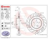 Disco de freno (por unidad) BREMBO 09.A822.11