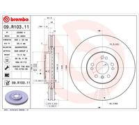 Disco de freno (por unidad) BREMBO 09.R103.11