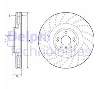 DELPHI Discos de freno para MERCEDES-BENZ: Classe ML, Classe GLE, Classe GLS, Classe GL (Ref: BG9185C)
