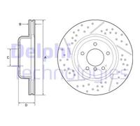 Disco de freno (por unidad) DELPHI BG9235C