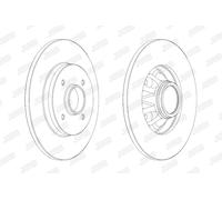 2x Disco de freno macizo 562937JC-1 JURID para PEUGEOT 3008 I Monospace