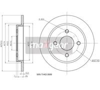 Disco de freno (por unidad) MAXGEAR 19-0781