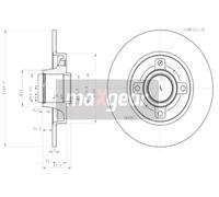 Disco de freno (por unidad) MAXGEAR 19-1909