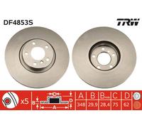 Disco de freno (por unidad) TRW DF4853S