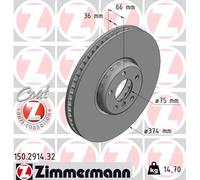 Disco de freno (por unidad) ZIMMERMANN 150.2914.32