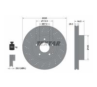 Disco de freno PRO+ TEXTAR 92165005,1 Piezza