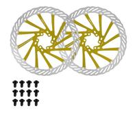 Disco de Freno Rotor 2 discos de freno para bicicleta de carretera, resistentes, de 160 mm, 180 mm y 203 mm, G3, de 6 pernos, compatibles con Shimano.(YELLOW-203-203MM)