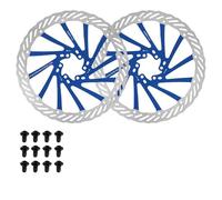 Disco de Freno Rotor 2 discos de freno para bicicleta de carretera, resistentes, de 160 mm, 180 mm y 203 mm, G3, de 6 pernos, compatibles con Shimano.(BLUE-203-203MM)