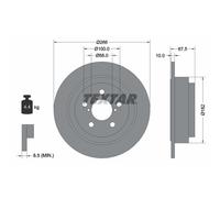 Disco de freno TEXTAR 92082000 trasero, macizo, 1 Pieza