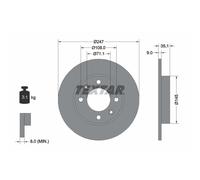 Disco de freno TEXTAR 92111703 trasero, macizo, 1 Pieza