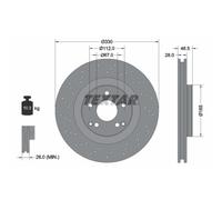 Disco de freno TEXTAR 92119805 delantero, ventilado , perforado, altamente carbonizado, 1 Pieza