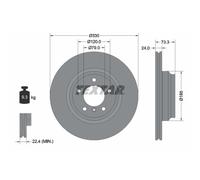 Disco de freno TEXTAR 92137805 delantero, ventilado , altamente carbonizado, 1 Pieza