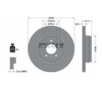 Disco de freno TEXTAR 92137905 trasero, ventilado , altamente carbonizado, 1 Pieza