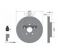 Disco de freno TEXTAR 92156503 delantero, ventilado , 1 Pieza